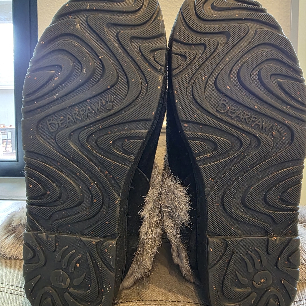 Bearpaw Faux Fur Boots with Pom Poms - Picture 7 of 9